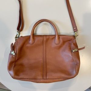 Fossil brown leather satchel